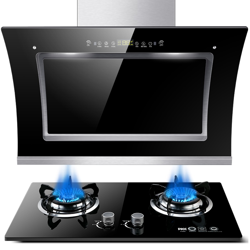 欢呼好太太 侧吸式触控式26立方铜线双电机自清洁 烟灶套餐油烟机燃气灶两件套抽油烟机灶具套装家用 液化气