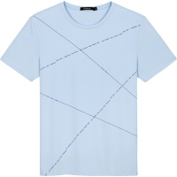 千纸鹤男装圆领短袖T恤2020夏季新款时尚休闲简约弹力上衣男20391