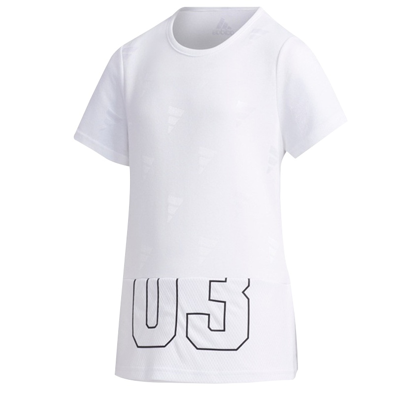 阿迪达斯(adidas)YG EL SS TEE 大童装训练运动短袖T恤FM9844