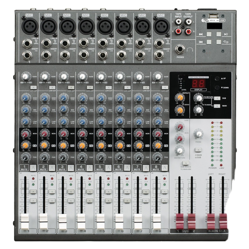 RHM Raudio 8路多用调音台MU802 单台装