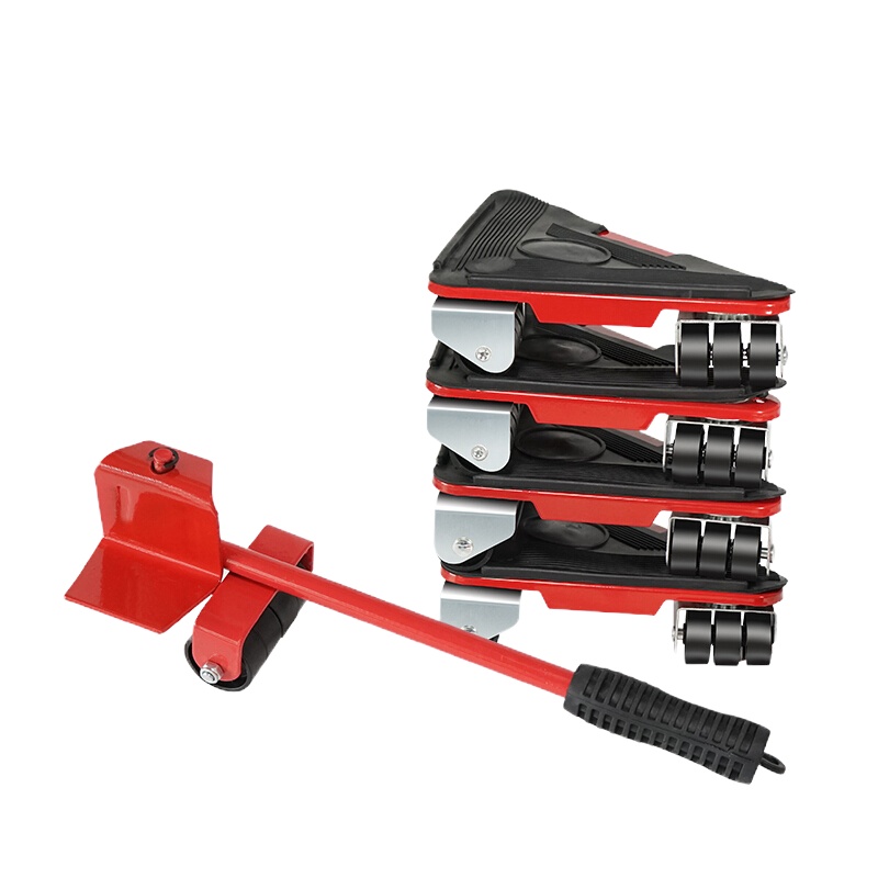 三清 360°万向轮+撬棍 搬家神器 红色