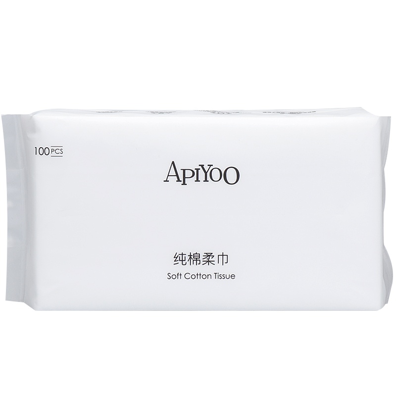 艾优一次性洗脸巾洁面巾棉柔巾擦脸毛巾纯棉卸妆 60抽/包 1包装