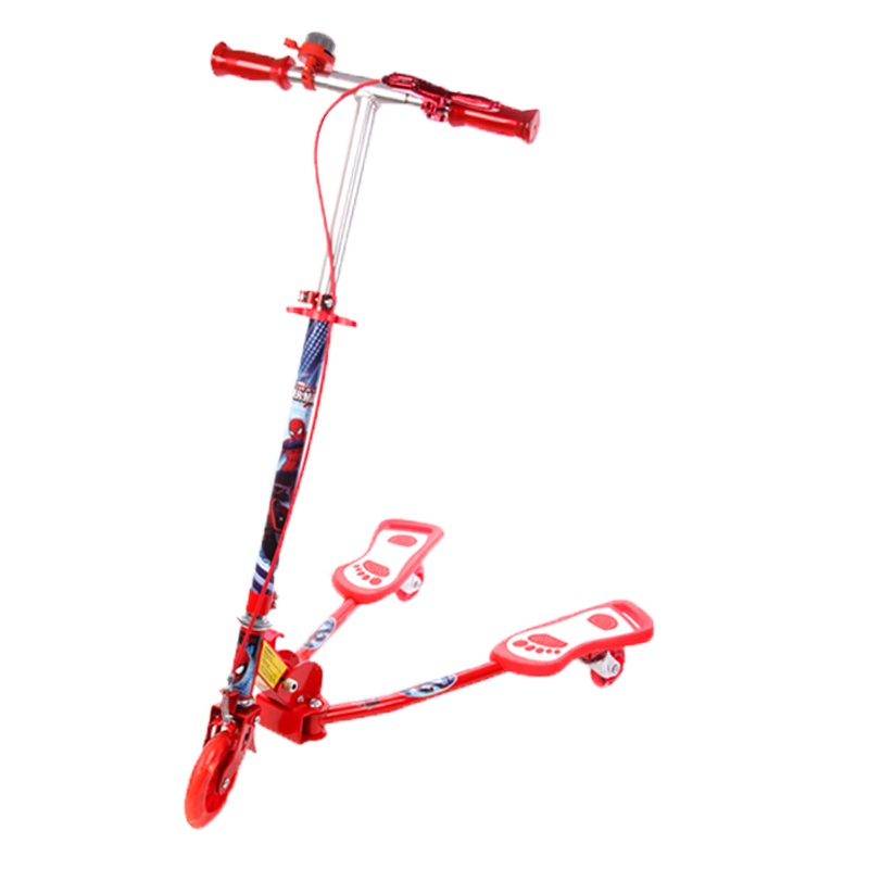 迪士尼(Disney)大孩童蛙式滑板车5-12岁米奇索菲亚公主蜘蛛侠形象款蛙车三轮滑板车剪刀车