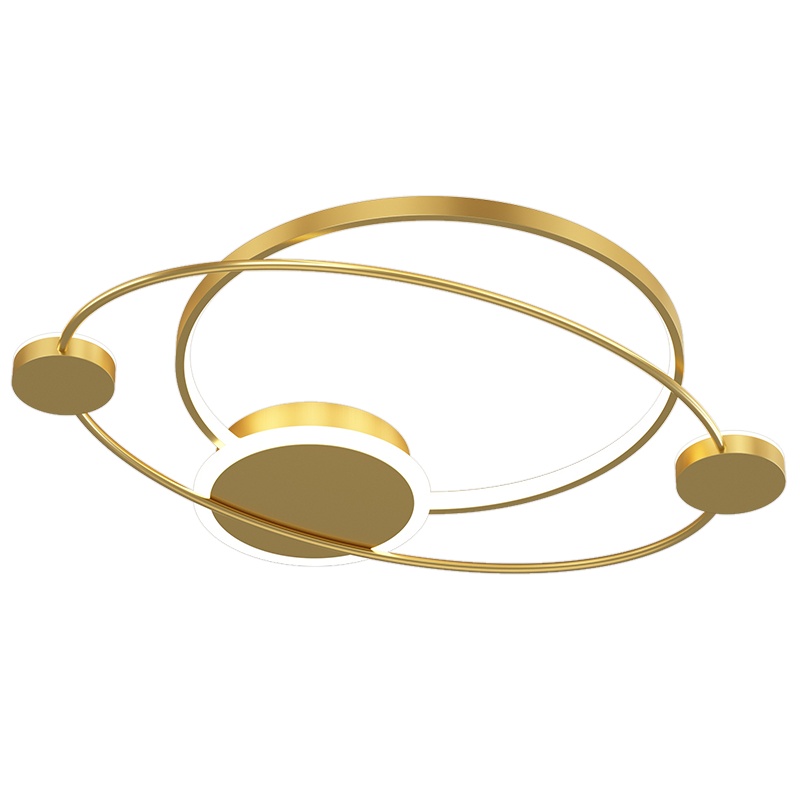 七只蚂蚁2020北欧LED卧室吸顶灯圆形马卡龙金色卧室灯星球卧室灯 创意灯饰网红北欧主卧2020新款主卧房间灯具现代JH