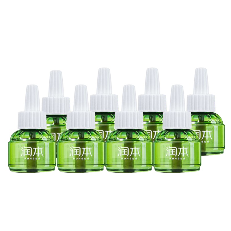 [8瓶液囤货装]润本(RUNBEN)电热蚊香液无味婴儿孕妇电蚊香器家用插电式驱蚊水灭蚊补充液