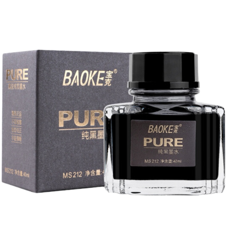 宝克MS212钢笔蓝黑墨水40ml