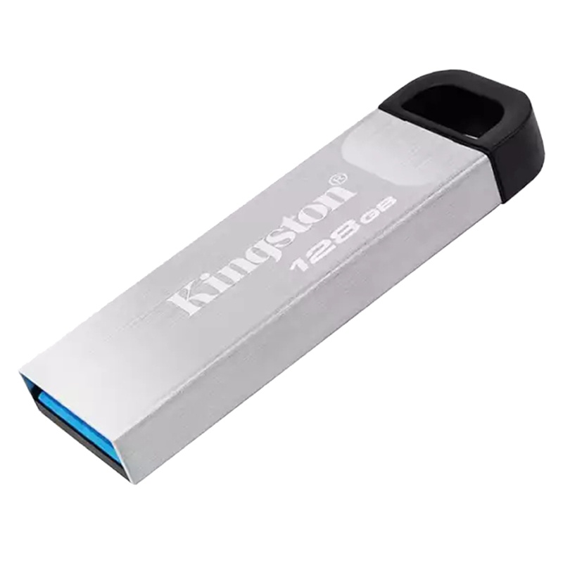 金士顿(Kingston)128GB U盘 DTKN高速金属外壳闪存优盘USB3.2 Gen 1读速200MB/s 银色