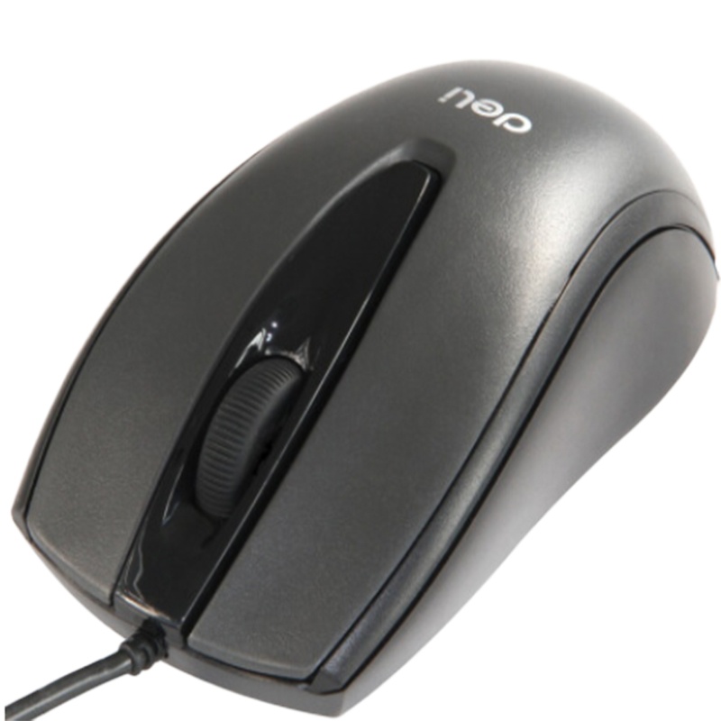 得力3716 高精度定位有线鼠标 左右手完全对称设计 黑色(个)