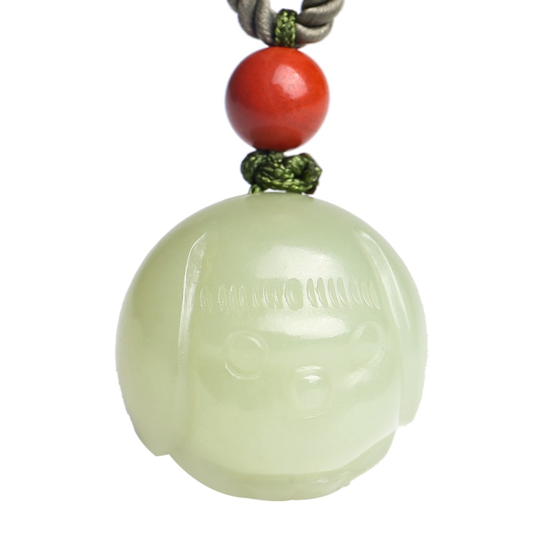 印象眸 和田玉生肖吊坠 十二生肖浅青玉玉石手串挂件 附送证书