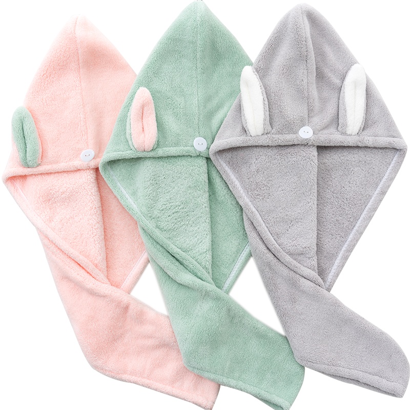 金菁(JINJING)超强吸水干发帽网红同款加厚吸水干发巾浴帽擦头发毛巾洗包头帽毛巾两条装