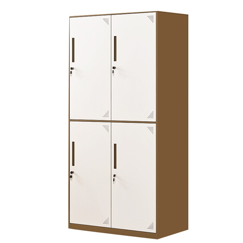 [一鹏]更衣柜棕色四门拆装员工储物柜更衣柜存包柜