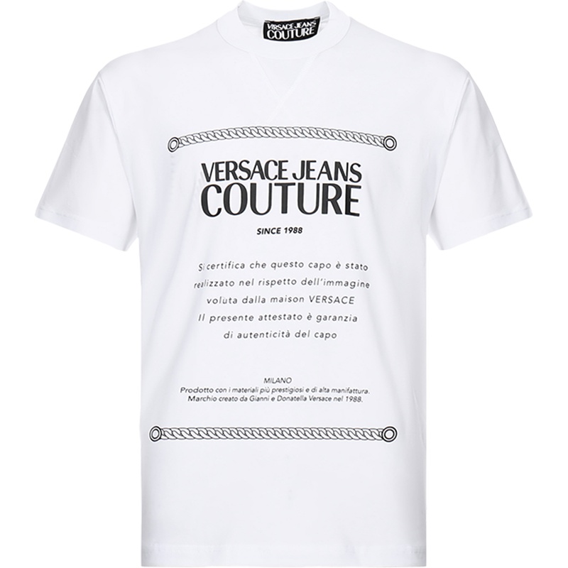 VERSACE JEANS COUTURE 范思哲 男款圆领短袖T恤 B3GVA7X2 30324