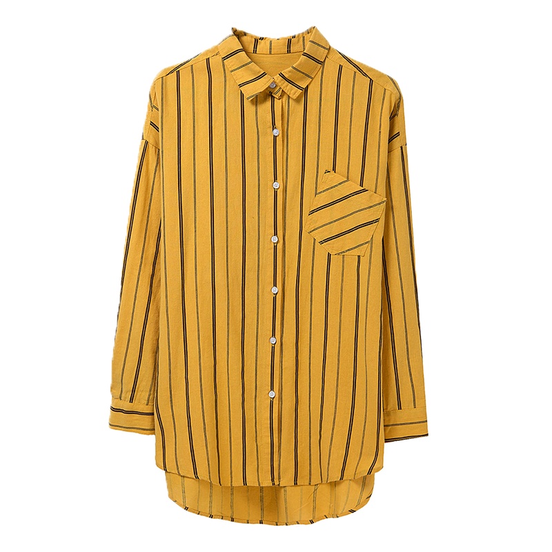 恒源祥女士衬衫2020秋新款衬衫女长袖宽松复古棉打底衬衣女外套