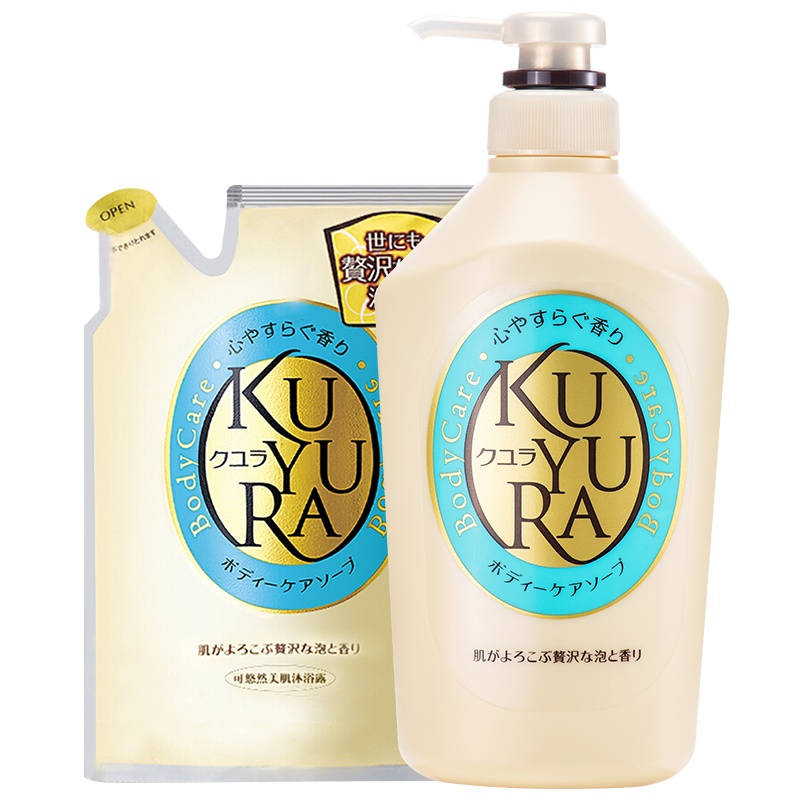 资生堂 可悠然(KUYURA) 美肌沐浴露(恬静清香)550ml+400ml