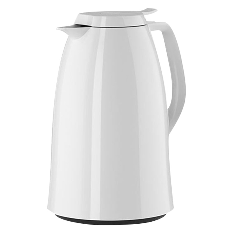 爱慕沙(emsa)保温壶家用玻璃内胆大容量热水壶暖水壶热水瓶欧式 曼波系列 高光白色 1L(滞销处理)