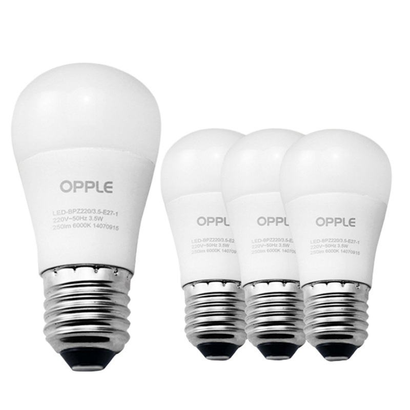 led欧普灯泡E27大螺口3W(5个装)