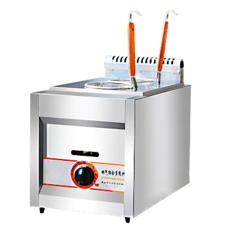 乐创(lecon) 关东煮锅机器燃气单双锅串串香机麻辣烫面炉电炸油炸炉商用煮面炉小吃设备 单头煮面炉-燃气型