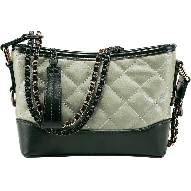 流浪包女2019新款菱格链条水桶包ins百搭小香风包包单肩斜挎包女