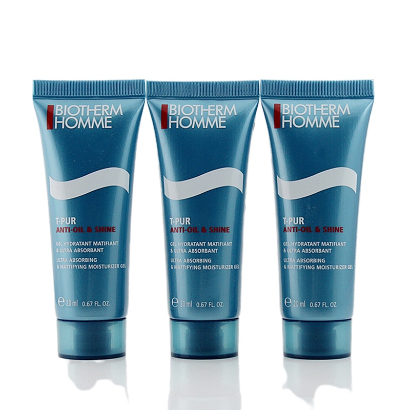 3支打包 碧欧泉男士新净肤细致保湿露20ml*3 控油乳液小样
