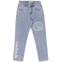 大嘴猴春秋季新款牛仔裤女韩版九分裤高腰浅色时尚 S 浅牛仔蓝