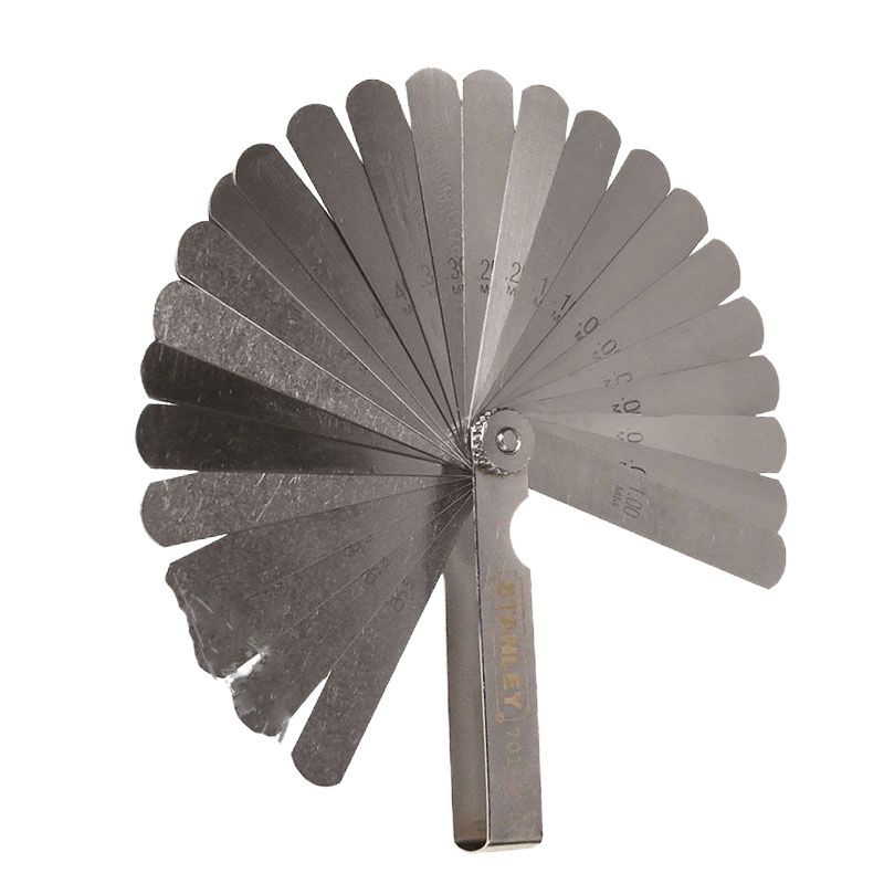 史丹利32件装公英制塞尺弹簧钢尺子工具尺 0.02-1.00mm90-070-23