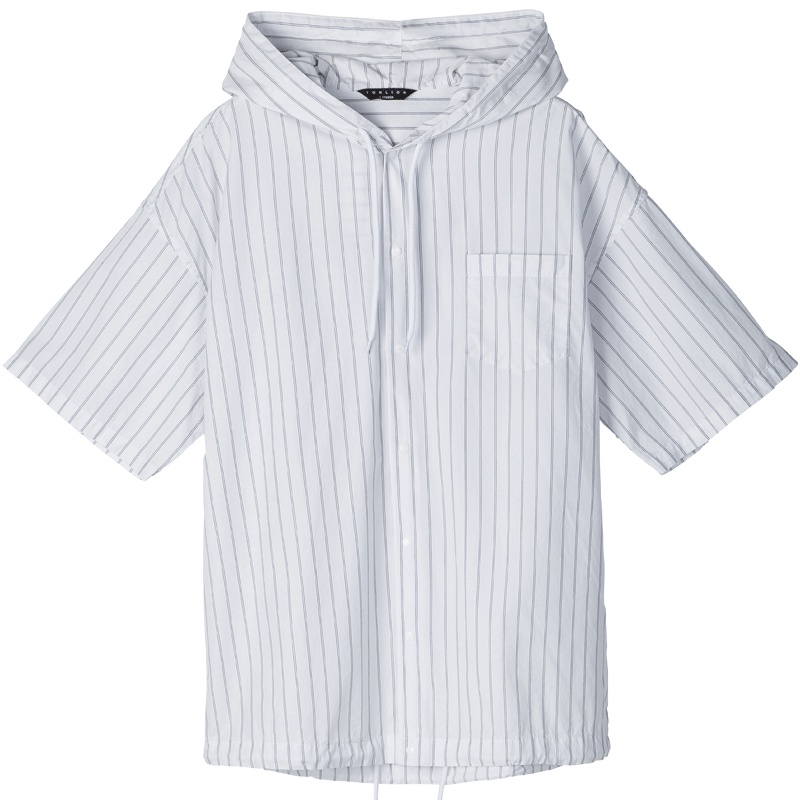 2017新款春季青少年休闲纯色衬衣韩版修身打底衬衫