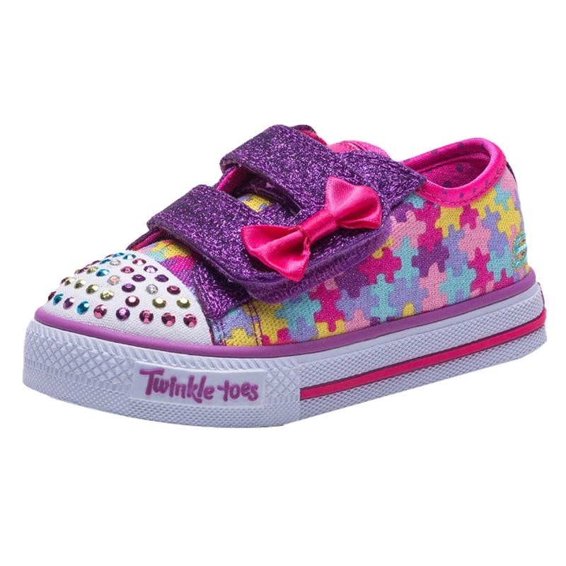 skechers斯凯奇童鞋女童闪灯魔术贴10373NC