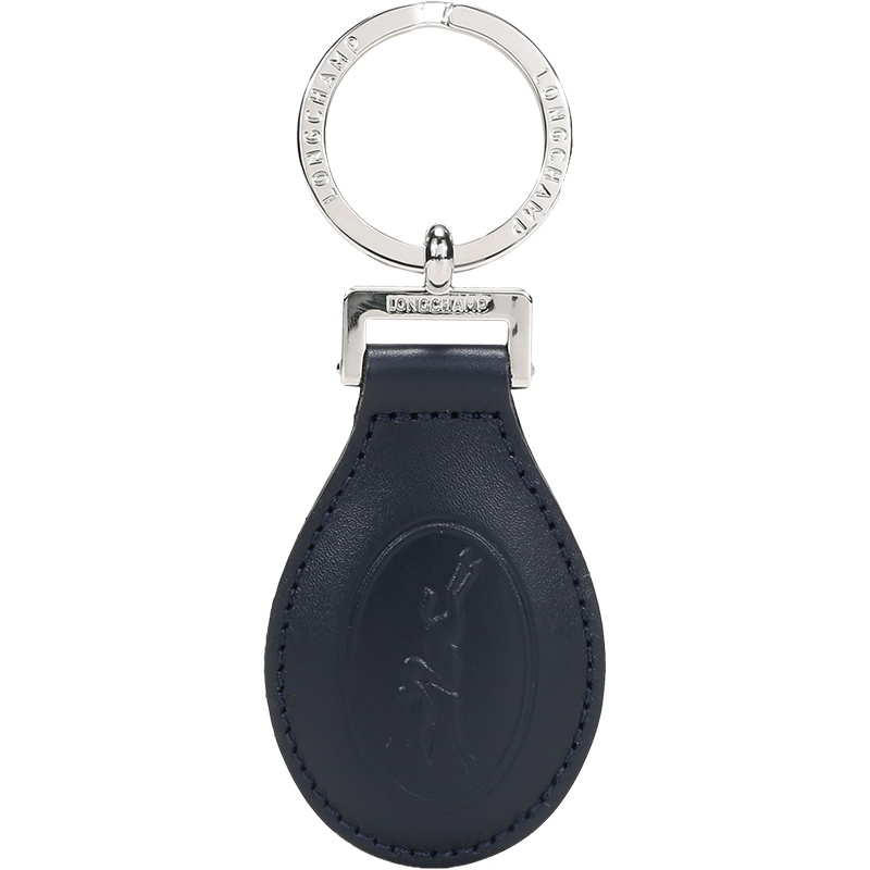LONGCHAMP 珑骧 男女中性LE FOULONNÉ系列金属配皮钥匙圈钥匙扣海军蓝骑士图案 6926 078 556