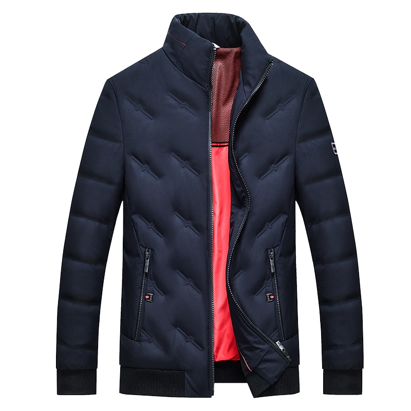 雅鹿男装男士立领无缝防跑绒绒时尚羽绒外套男 YLZYL18813