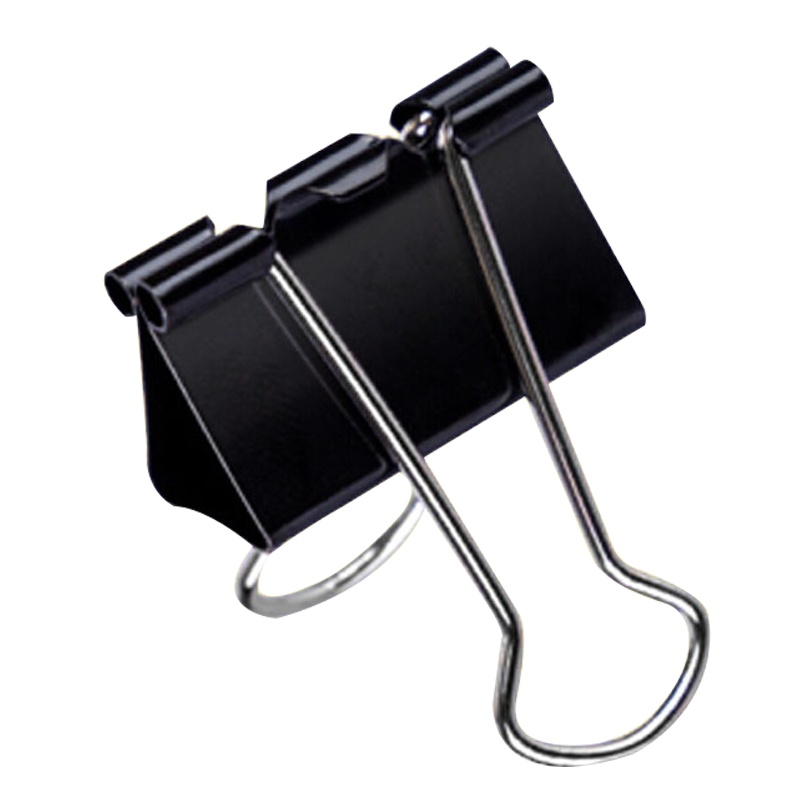 得力8563-3#长尾票夹32mm(筒装)(黑)(24只/筒)3筒黑色