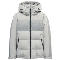 雪中飞正品秋冬新款短款羽绒服男条纹字母时尚修身外套潮反季清仓