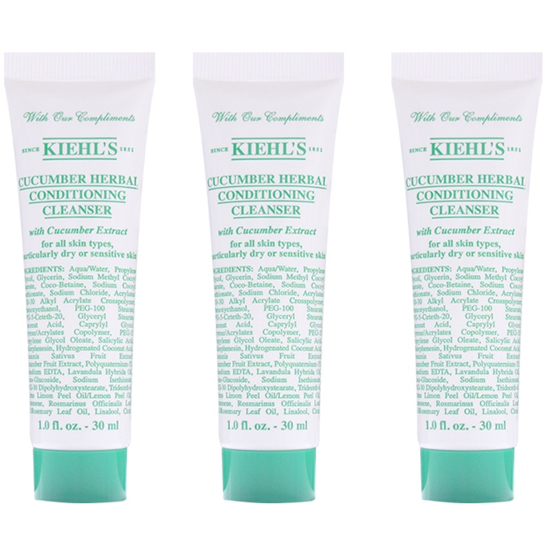 科颜氏(Kiehl's) 黄瓜植物洁面乳30ml*3