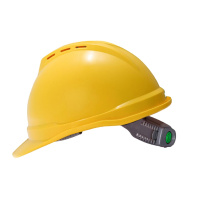 梅思安 华型一指键安全帽 定制款 单顶装 黄色 1014666X