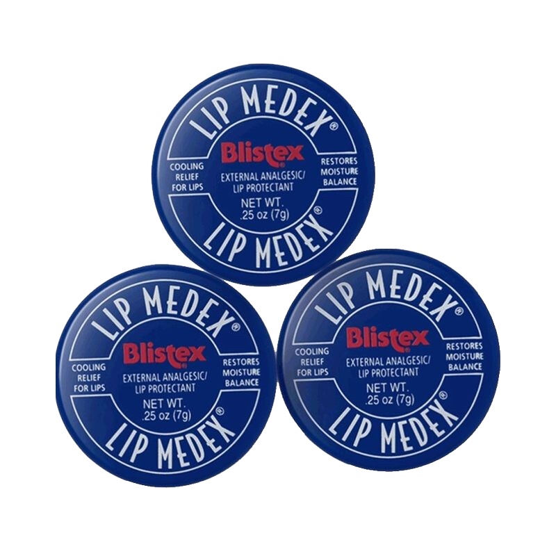 美国Blistex碧唇小蓝罐润唇膏打底滋润补水保湿女正品唇膜防干裂