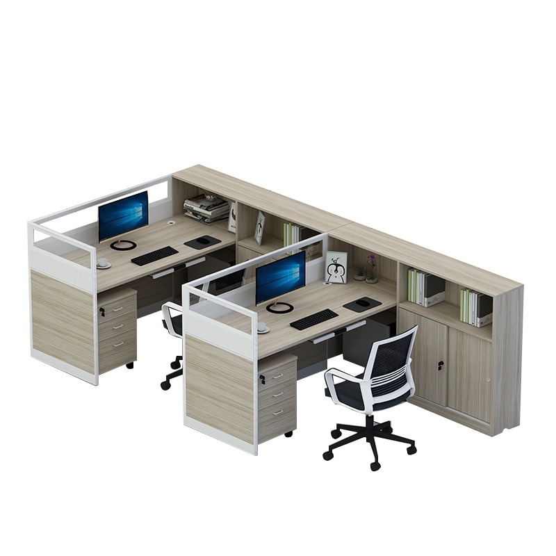 全简现代简约屏风位员工办公桌办公室专用屏风隔断职员办公电脑桌财务办公电脑桌7字双人位