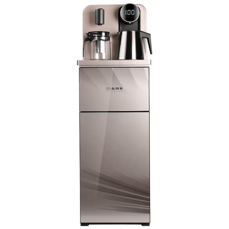 尚朋堂茶吧机台式家用饮水机下置水桶立式制热全自动茶吧机LC-1 温热 金色