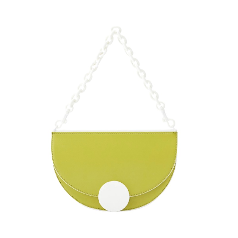 CHARLES&KEITH 小ck包夏A新品 几何翻盖饰扇形马鞍链条包 CK2-70270694-1