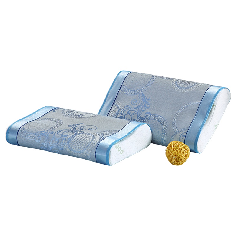 南极人(NanJiren)家纺 夏季清爽冰丝记忆枕头枕芯单只 床上用品慢回弹太空护颈枕记忆棉单人颈枕一只