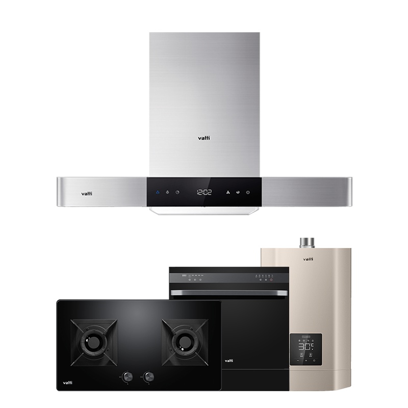 华帝(vatti)21m³吸力厨电套装欧式i11089+52B+38-16+H7天然气烟灶套餐燃气热水器洗碗机四件套