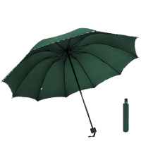 全自动雨伞折叠两人三号太阳伞防晒防紫外线遮阳男女晴雨两用 墨绿 八股经典款：遮雨【手动款】