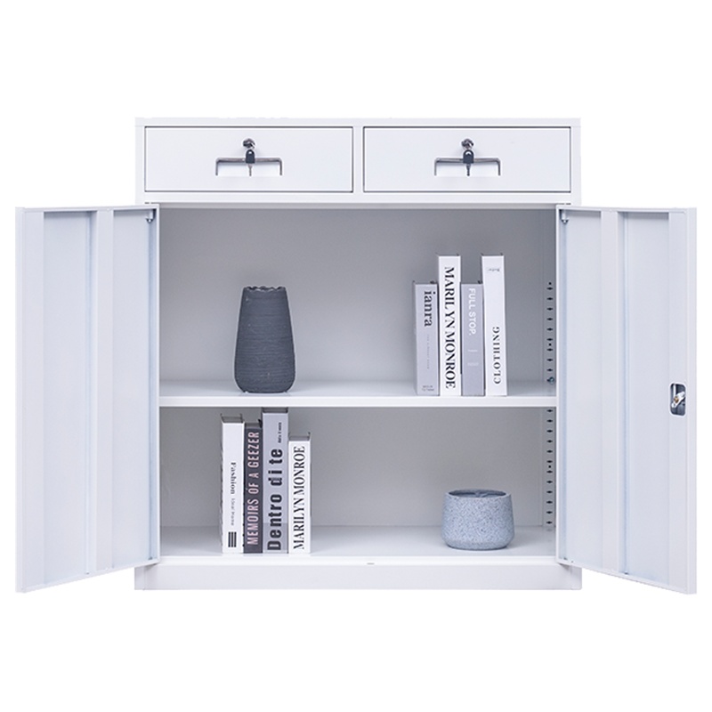 永格文件柜铁皮矮柜办公室资料柜阳台抽屉储物柜工具带锁小柜子二斗下节