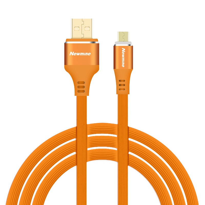 纽曼(Newmine)MICRO USB连接线 橙色 TPE环保材料+镀锡铜丝线材 3A快充 安卓手机通用 线长1.0米