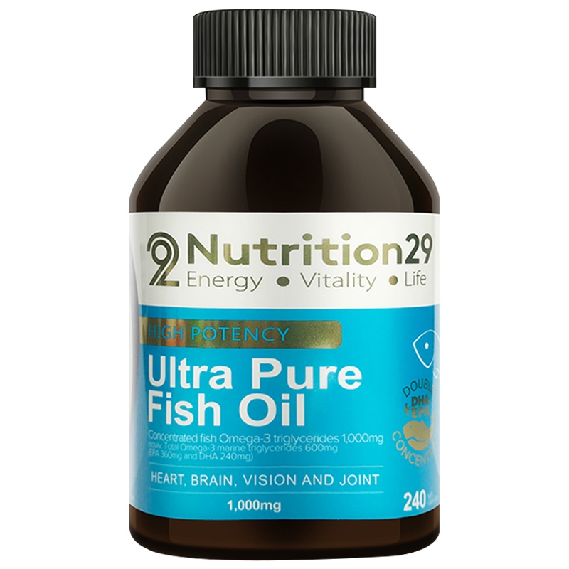 澳洲Nutrition29纽西臣N29鱼油/深海鱼油软胶囊240粒/瓶装 成人中老年DHAomega3 效期到22年7月