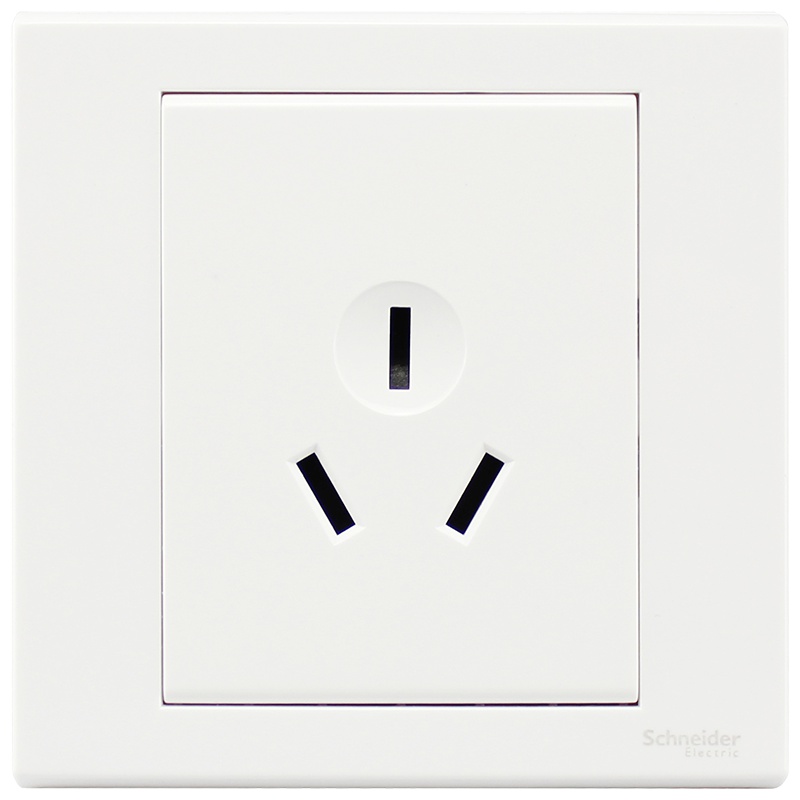 施耐德电气（Schneider Electric）三孔插座 空调墙壁开关电源插座面板 16A 如意 白