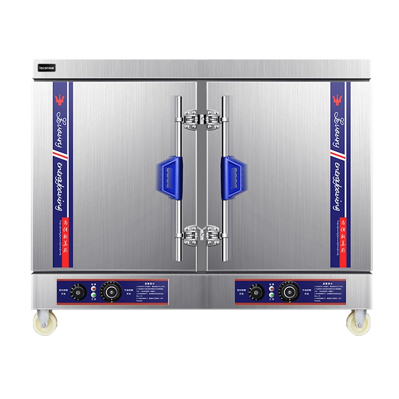 乐创(lecon) 蒸饭柜 LC-2K004 商用蒸饭柜 定时控温24盘全自动蒸饭柜米饭电蒸箱 大容量食堂蒸饭车蒸饭机