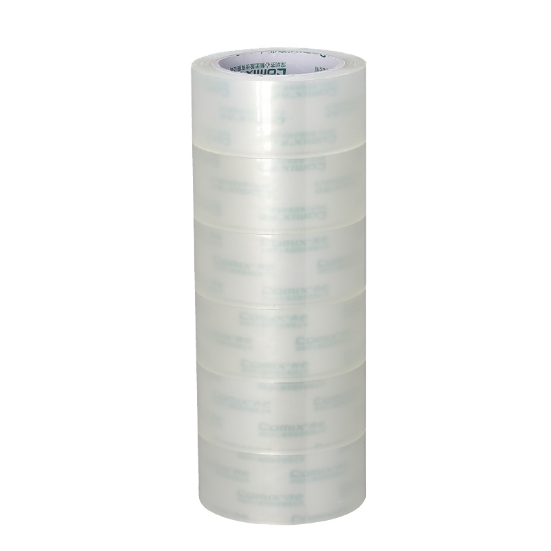 齐心 JP4810-6 普透封箱胶带48mm*100y 透明 6卷装