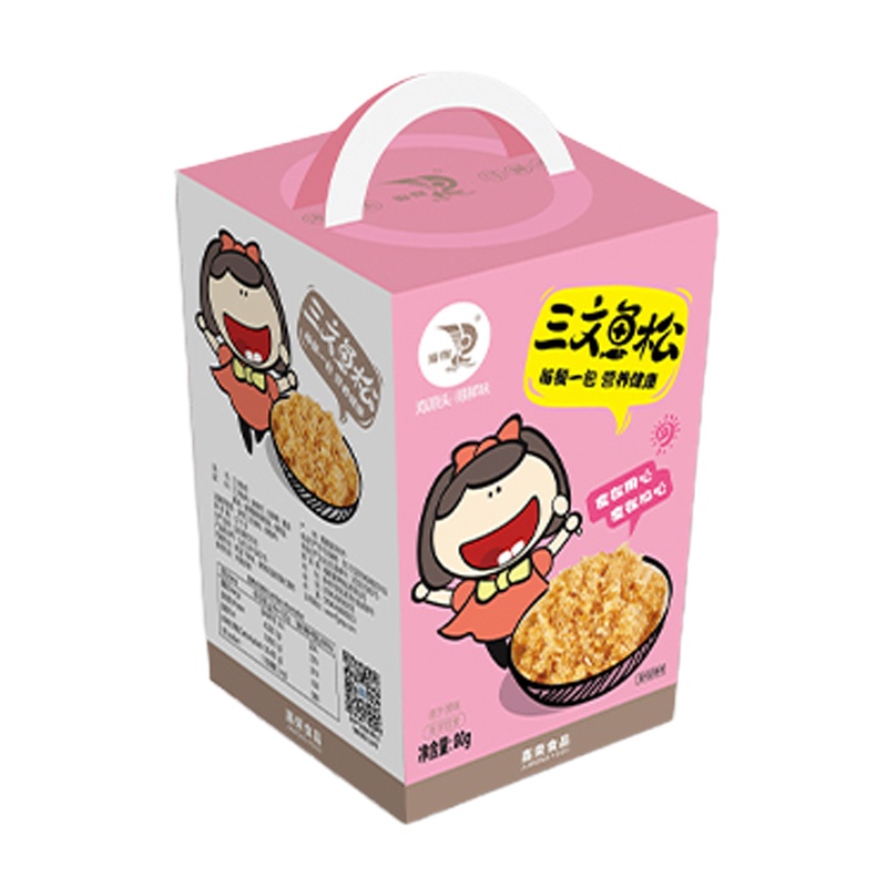 ZHMD海得卡通盒装三文鱼松80g