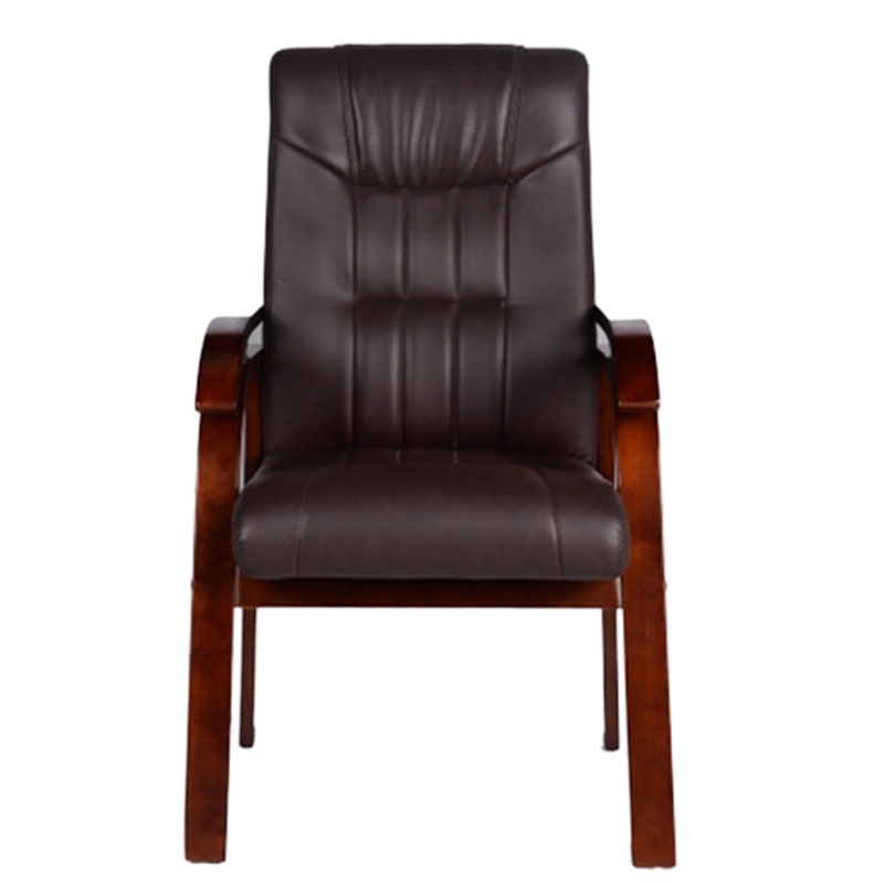 豫亨会议椅皮质接待椅会客椅培训椅办公椅实木办公家具电脑椅家用办公椅会议椅麻将椅棋牌椅高背舒适老板椅书房椅子3