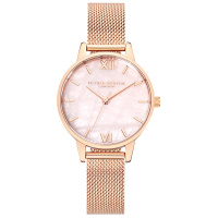 OLIVIABURTON 英国进口手表圆形甜美粉晶清新腕表少女OB16EX117石英表 女30mm