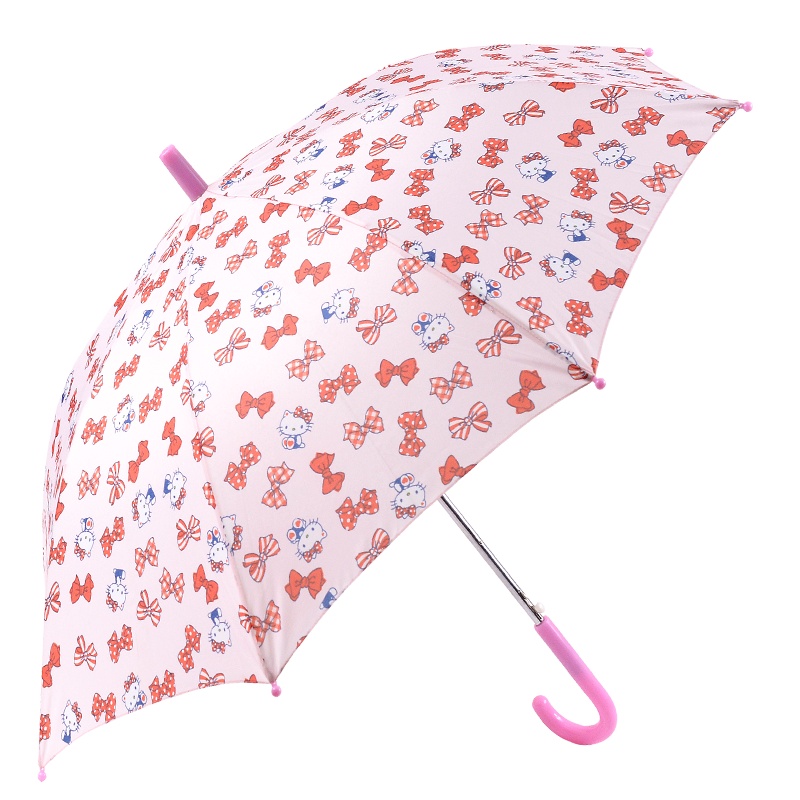 凯蒂猫儿童雨伞女小学生卡通晴雨伞幼儿园小孩长柄半自动公主伞
